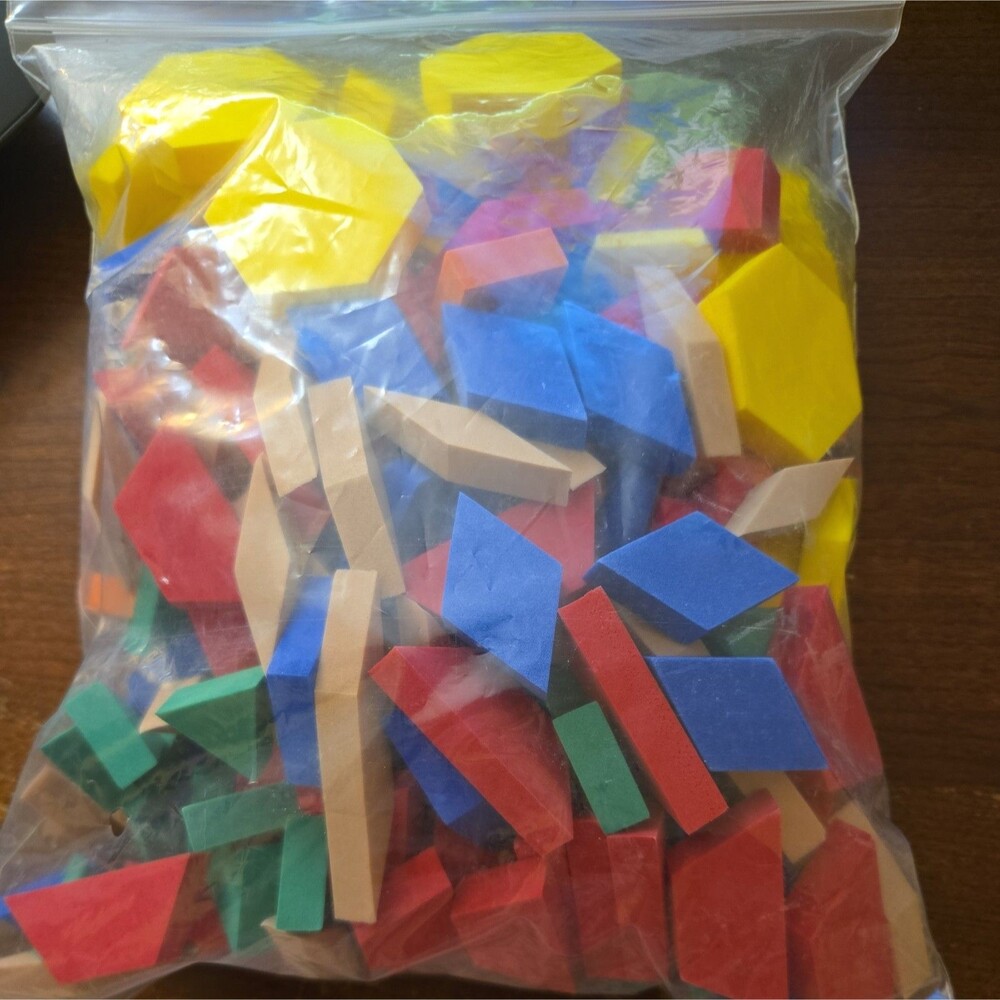 ETA Hand2Mind Foam Pattern Blocks Manipulative Set of 250 (ETA 313B) - New